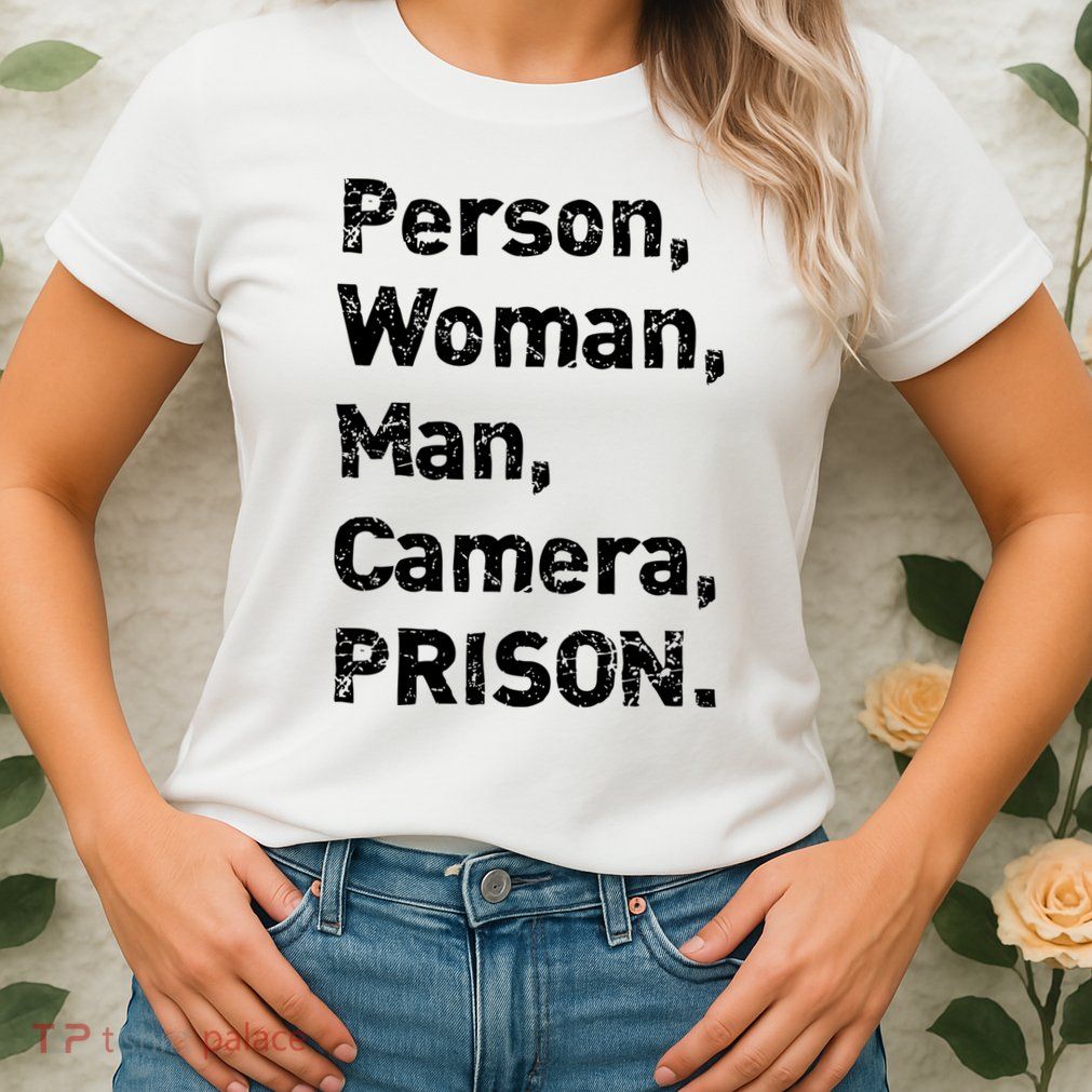 Person, Woman, Man, Camera, PRISON Womens T-Shirt