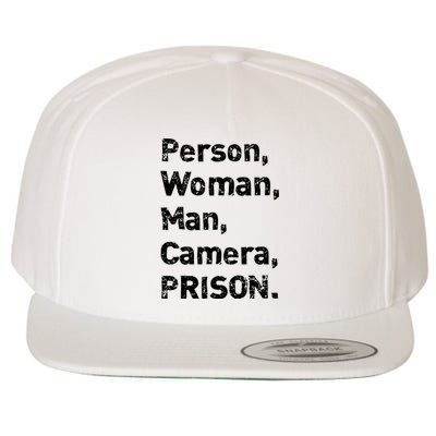 Person, Woman, Man, Camera, PRISON Wool Snapback Cap