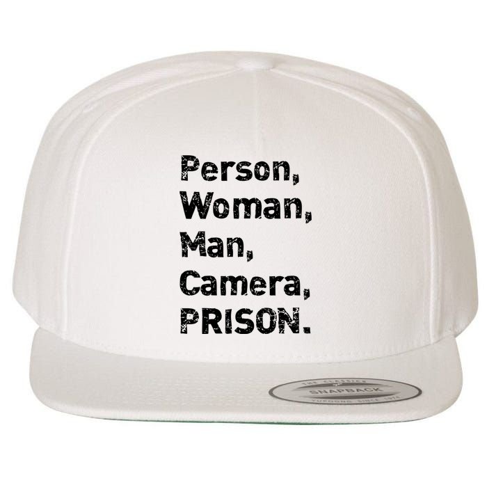 Person, Woman, Man, Camera, PRISON Wool Snapback Cap