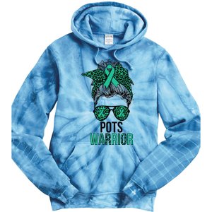 Pots Warrior Messy Bun Pots Awareness Day Pots Fighter Tie Dye Hoodie