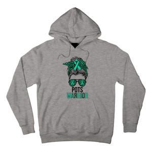 Pots Warrior Messy Bun Pots Awareness Day Pots Fighter Tall Hoodie