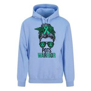 Pots Warrior Messy Bun Pots Awareness Day Pots Fighter Unisex Surf Hoodie