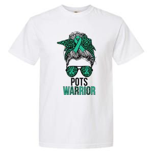 Pots Warrior Messy Bun Pots Awareness Day Pots Fighter Garment-Dyed Heavyweight T-Shirt