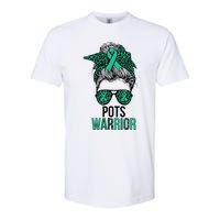 Pots Warrior Messy Bun Pots Awareness Day Pots Fighter Softstyle CVC T-Shirt