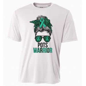 Pots Warrior Messy Bun Pots Awareness Day Pots Fighter Cooling Performance Crew T-Shirt