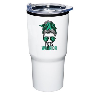 Pots Warrior Messy Bun Pots Awareness Day Pots Fighter Tumbler