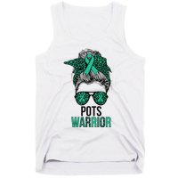 Pots Warrior Messy Bun Pots Awareness Day Pots Fighter Tank Top