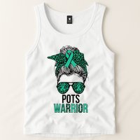 Pots Warrior Messy Bun Pots Awareness Day Pots Fighter Tank Top