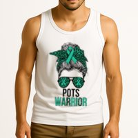 Pots Warrior Messy Bun Pots Awareness Day Pots Fighter Tank Top