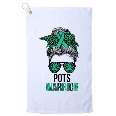 Pots Warrior Messy Bun Pots Awareness Day Pots Fighter Golf Towel