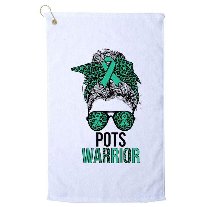Pots Warrior Messy Bun Pots Awareness Day Pots Fighter Golf Towel