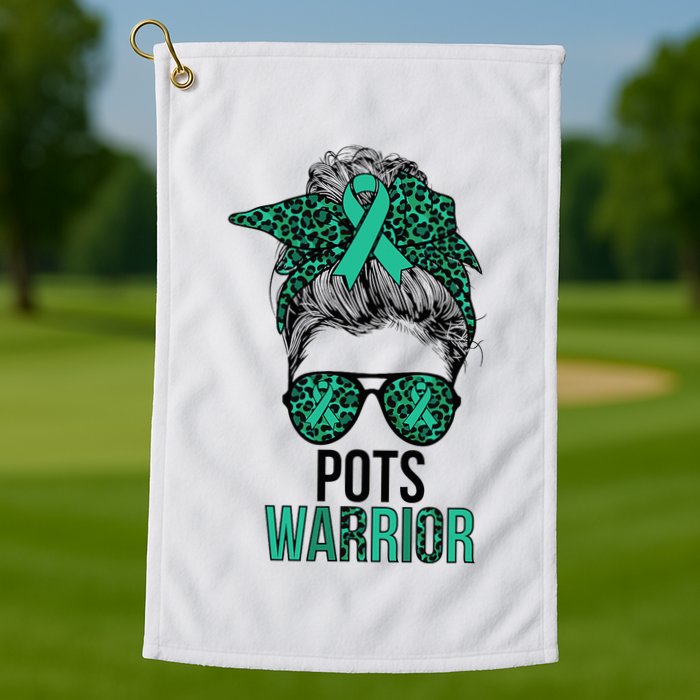 Pots Warrior Messy Bun Pots Awareness Day Pots Fighter Golf Towel