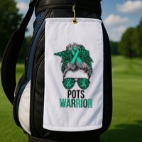 Pots Warrior Messy Bun Pots Awareness Day Pots Fighter Golf Towel