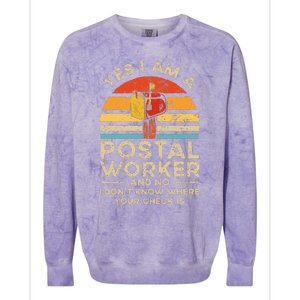 Postal Worker Mail Delivery Postman Colorblast Crewneck Sweatshirt