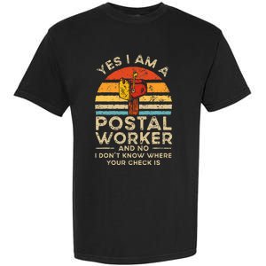 Postal Worker Mail Delivery Postman Garment-Dyed Heavyweight T-Shirt