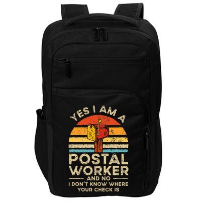 Postal Worker Mail Delivery Postman Impact Tech Backpack