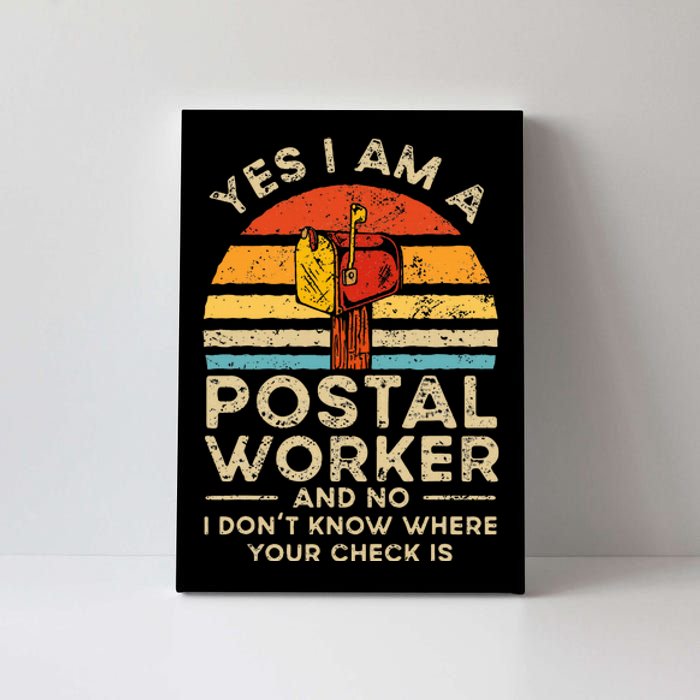 Postal Worker Mail Delivery Postman Canvas