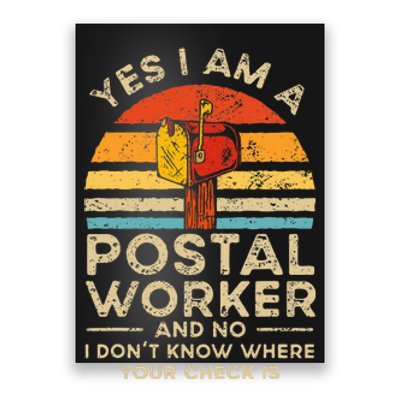 Postal Worker Mail Delivery Postman Poster