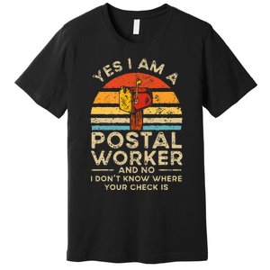 Postal Worker Mail Delivery Postman Premium T-Shirt