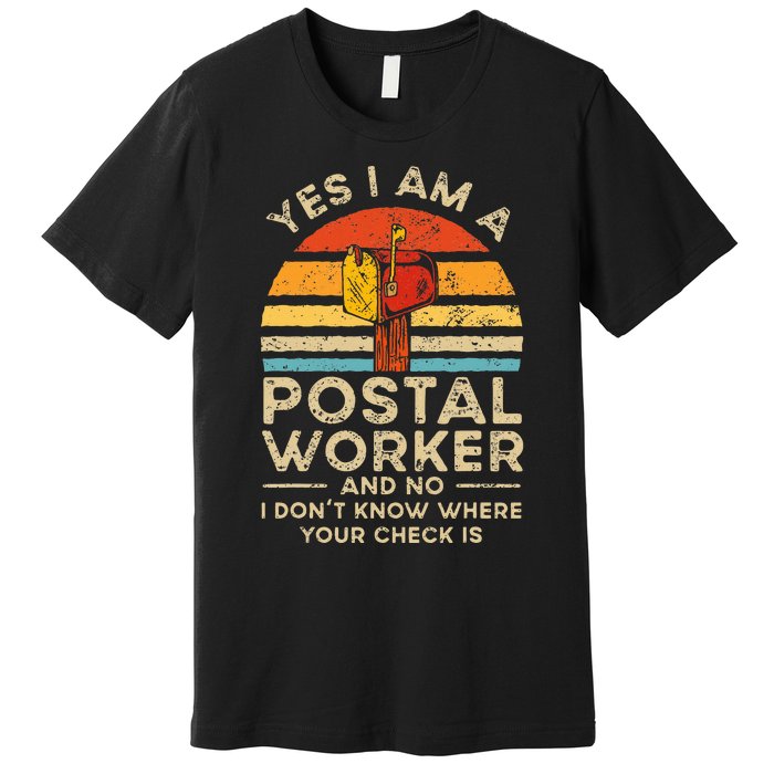 Postal Worker Mail Delivery Postman Premium T-Shirt