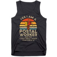 Postal Worker Mail Delivery Postman Tank Top