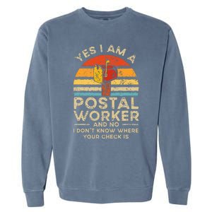 Postal Worker Mail Delivery Postman Garment-Dyed Sweatshirt