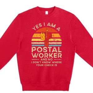 Postal Worker Mail Delivery Postman Premium Crewneck Sweatshirt