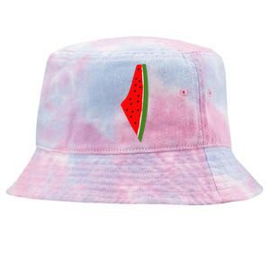 Palestine Watermelon Map Tie-Dyed Bucket Hat