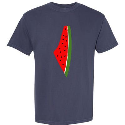 Palestine Watermelon Map Garment-Dyed Heavyweight T-Shirt