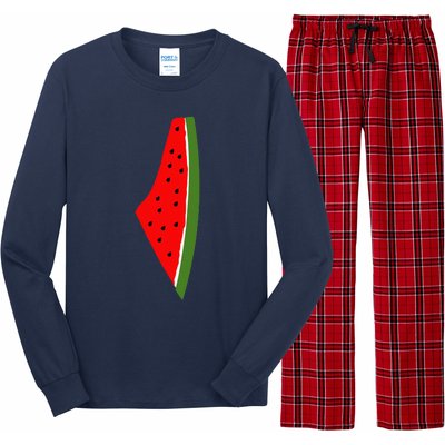 Palestine Watermelon Map Long Sleeve Pajama Set