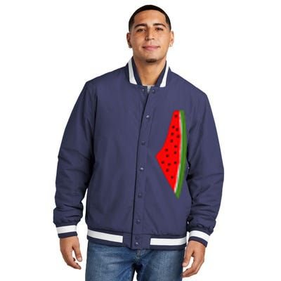 Palestine Watermelon Map Insulated Varsity Jacket