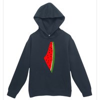 Palestine Watermelon Map Urban Pullover Hoodie