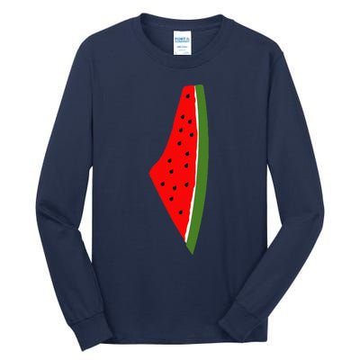 Palestine Watermelon Map Tall Long Sleeve T-Shirt