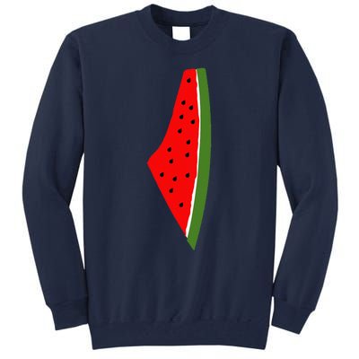 Palestine Watermelon Map Tall Sweatshirt