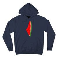 Palestine Watermelon Map Tall Hoodie