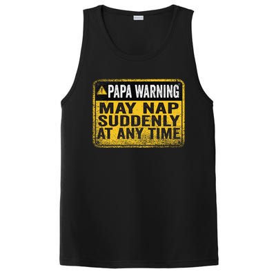 Papa Warning May Nap Suddenly At Any Time Vintage PosiCharge Competitor Tank