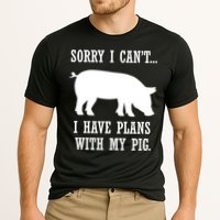 Plans With My Pig Ironic Farmer Pork Gift Cooling Performance Crew T-Shirt