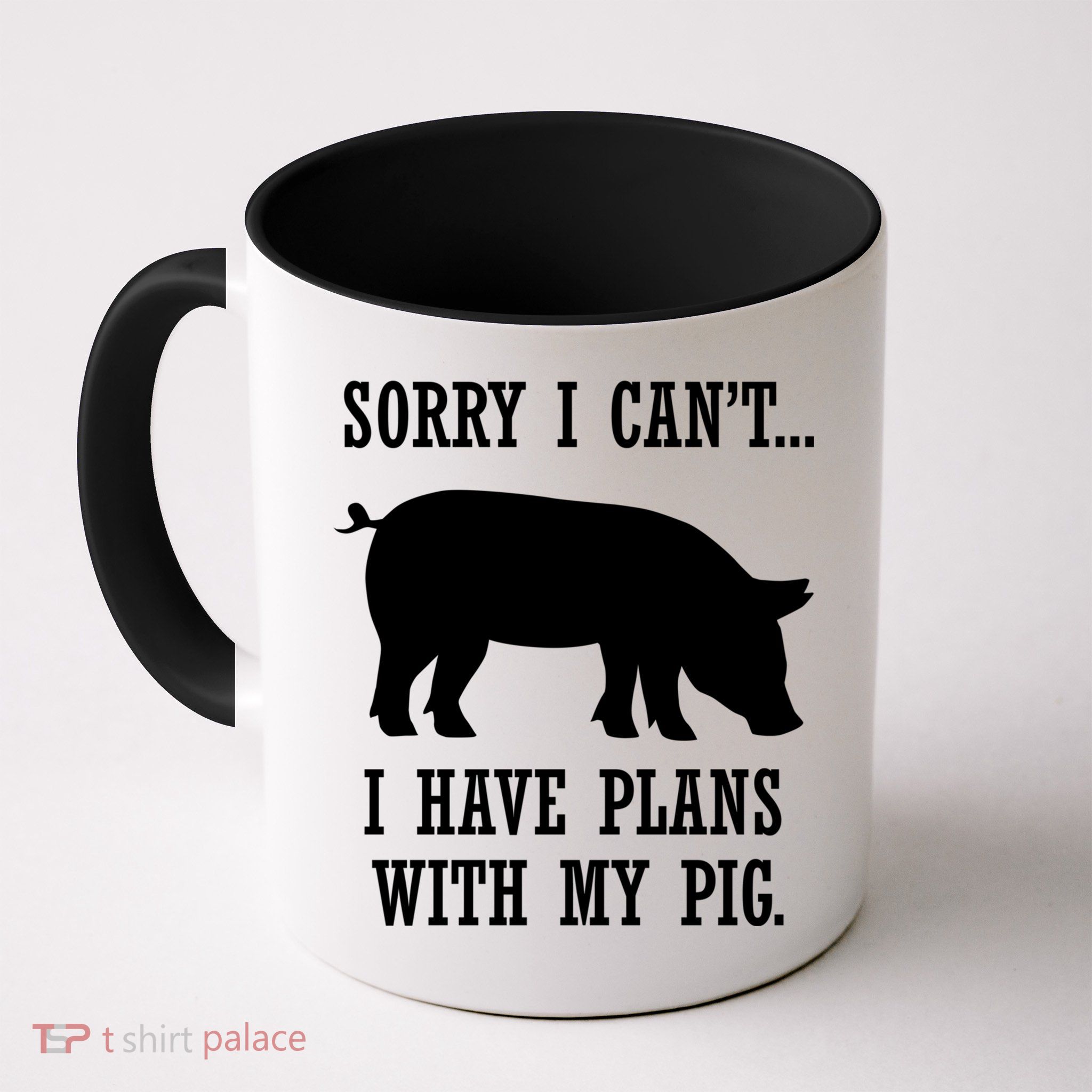 Plans With My Pig Ironic Farmer Pork Gift Mug