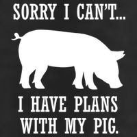 Plans With My Pig Ironic Farmer Pork Gift 11oz C Handle Ceramic Mug