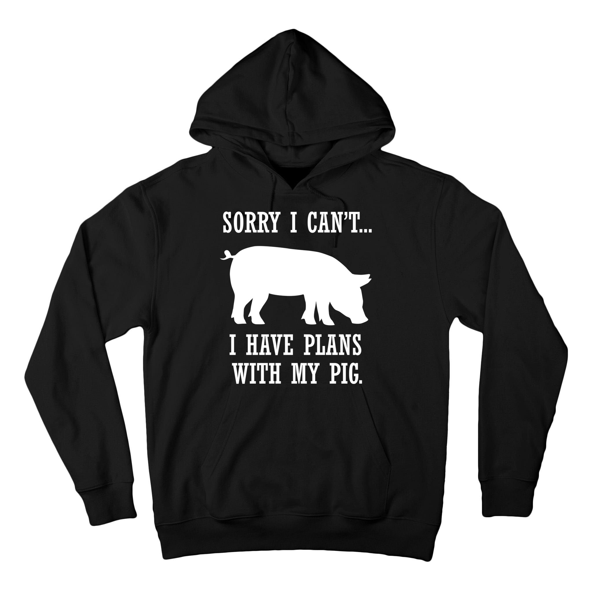 Plans With My Pig Ironic Farmer Pork Gift Tall Hoodie