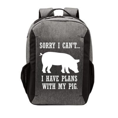 Plans With My Pig Ironic Farmer Pork Gift Vector Backpack