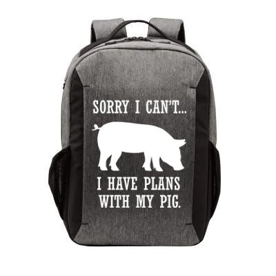 Plans With My Pig Ironic Farmer Pork Gift Vector Backpack