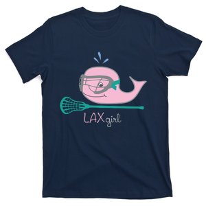 Pink Whale Mask Stick LAX T-Shirt