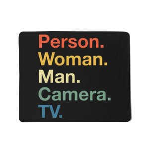 Person Woman Man Camera Tv Cognitive Test Usa 2020 Mousepad