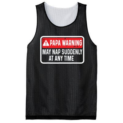 Papa Warning May Nap Suddenly At Any Time For Fathers Day Mesh Reversible Basketball Jersey Tank