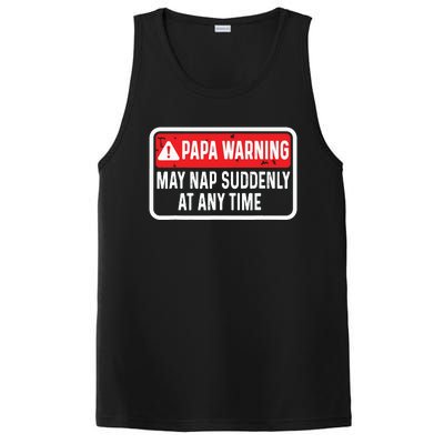 Papa Warning May Nap Suddenly At Any Time For Fathers Day PosiCharge Competitor Tank