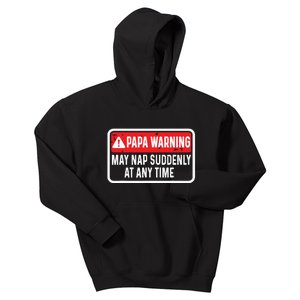 Papa Warning May Nap Suddenly At Any Time For Fathers Day Kids Hoodie