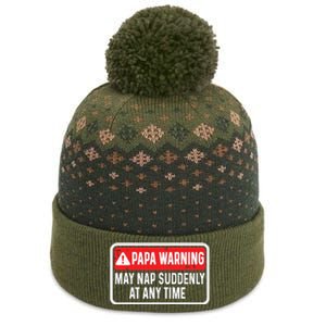 Papa Warning May Nap Suddenly At Any Time For Fathers Day The Baniff Cuffed Pom Beanie