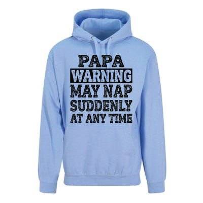 Papa Warning May Nap Suddenly At Any Time Grandpa Cute Unisex Surf Hoodie