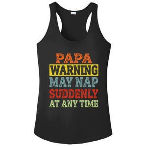 Papa Warning May Nap Suddenly At Any Time Grandpa Gift Ladies PosiCharge Competitor Racerback Tank